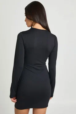 boohoo Robe Mini À Manches Longues Ultra Douce<Femme Robes Moulantes|Robes À Manches Longues