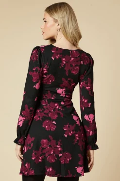 Robe Mini à Motifs Floraux