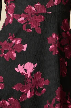 Robe Mini à Motifs Floraux