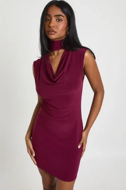 boohoo Robe Mini Moulante à Décolleté Plongeant avec Détail Foulard<Femme Robes Moulantes|Robes
