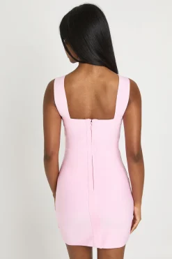 Robe Mini Moulante À Décolleté Plongeant En Bandage Premium