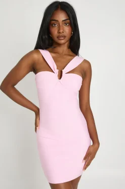 Robe Mini Moulante À Décolleté Plongeant En Bandage Premium