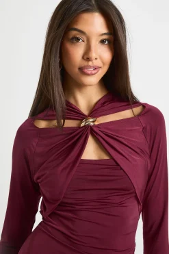 boohoo Robe Mini Moulante à Découpes Ornementées<Femme Robes Moulantes|Robes À Manches Longues