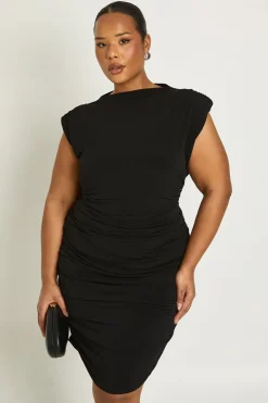Robe Mini Moulante À Épaulettes