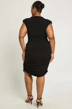 Robe Mini Moulante À Épaulettes