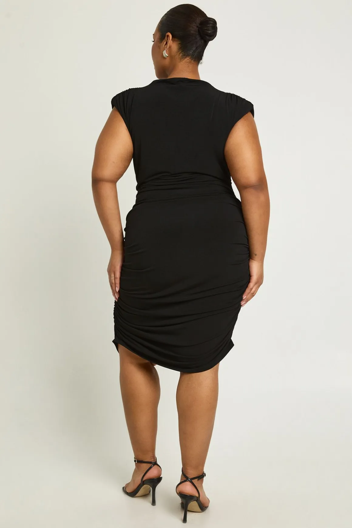 Robe Mini Moulante À Épaulettes