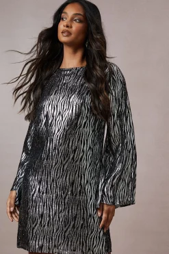 Robe Mini Métallisée Zèbre d'Occasion