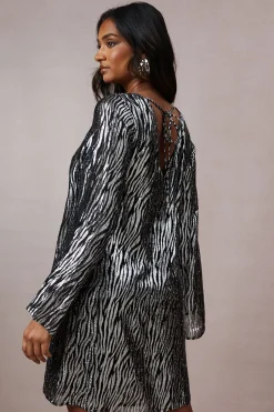 Robe Mini Métallisée Zèbre d'Occasion