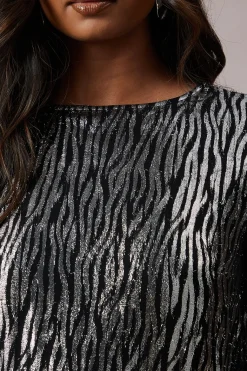 Robe Mini Métallisée Zèbre d'Occasion