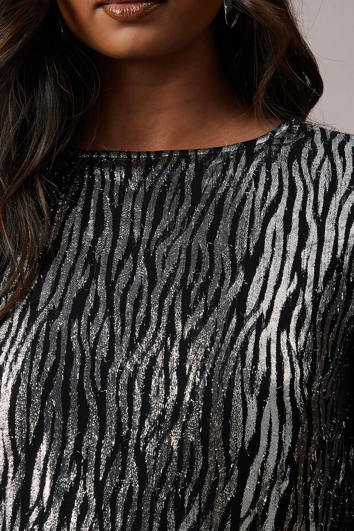 Robe Mini Métallisée Zèbre d'Occasion