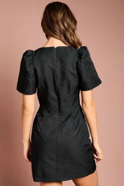 Robe Mini à Nœuds en Jacquard