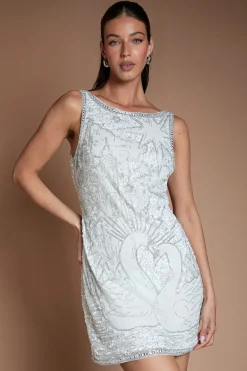 Robe Mini Ornée De Cygnes Pour Un Bonheur Éternel