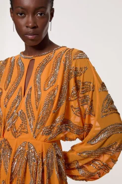 Robe mini ornée de manches kimono