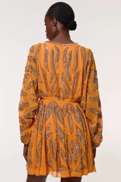 Robe mini ornée de manches kimono