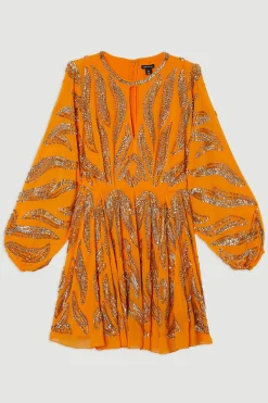 Robe mini ornée de manches kimono