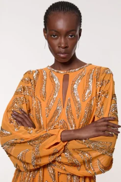 Robe mini ornée de manches kimono