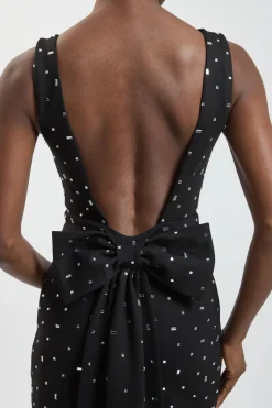 Robe Mini Ornée De Nœud Avec Détails Embellis Pour Petite Taille