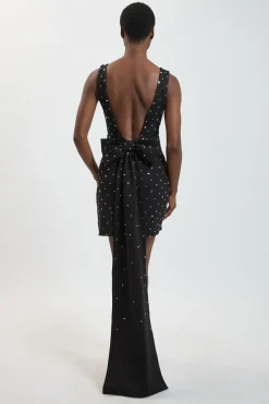 Robe Mini Ornée De Nœud Avec Détails Embellis Pour Petite Taille