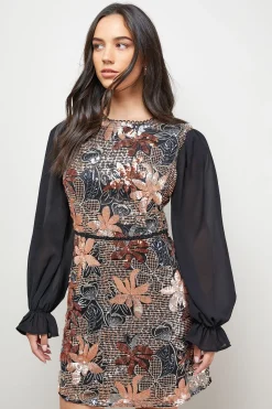 Oasis Robe Mini Ornée de Sequins<Femme Robes|Toutes Les Robes