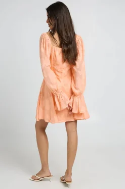 Robe Mini À Ourlet Godet Motif Floral Dévoré
