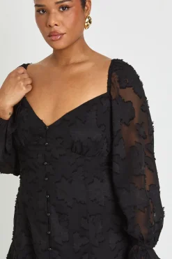 boohoo Robe Mini À Ourlet Godet Motif Floral Dévoré<Femme Robes Patineuses|Robes À Manches Longues