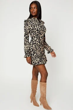 Dorothy Perkins Robe Mini à Ourlet Volants Imprimé<Femme Robes À Manches Longues|Robes