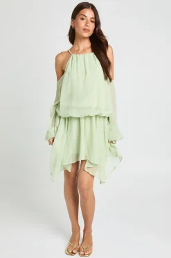 Robe Mini Pastel À Manches Volumineuses