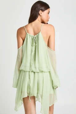 Robe Mini Pastel À Manches Volumineuses
