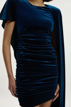 KarenMillen Robe Mini à Épaules Cape en Jersey Stretch<Femme Robes Mi-Longues|Robes