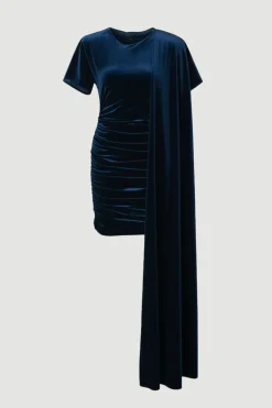 KarenMillen Robe Mini à Épaules Cape en Jersey Stretch<Femme Robes Mi-Longues|Robes