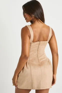 Robe mini paysanne en synthétique