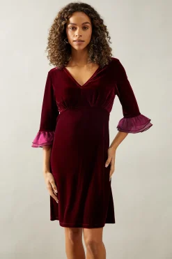 Robe Mini Plissée en Velours pour Occasions Spéciales
