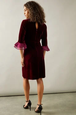 Robe Mini Plissée en Velours pour Occasions Spéciales