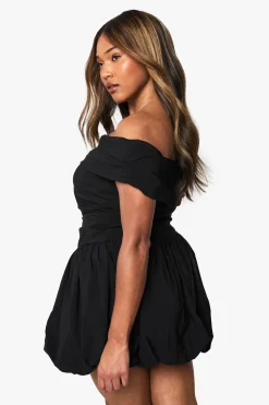 Robe Mini Plus en Bengaline à fronces Puffball
