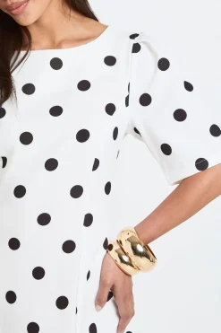 boohoo Robe Mini À Pois Avec Détails De Coutures Structurées<Femme Robes Moulantes|Pois