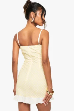 Robe Mini à Pois Contrastante