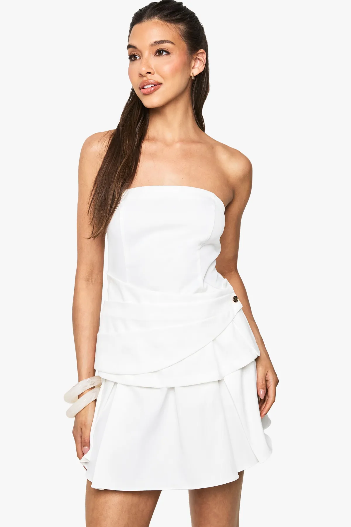 boohoo Robe mini portefeuille bandeau ajustée<Femme Robes|Robes De Fiançailles