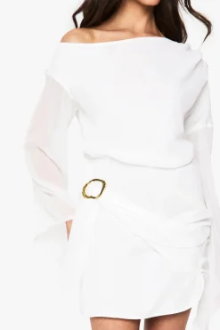 boohoo Robe Mini Portefeuille à Ceinture<Femme Robes À Manches Longues|Robes