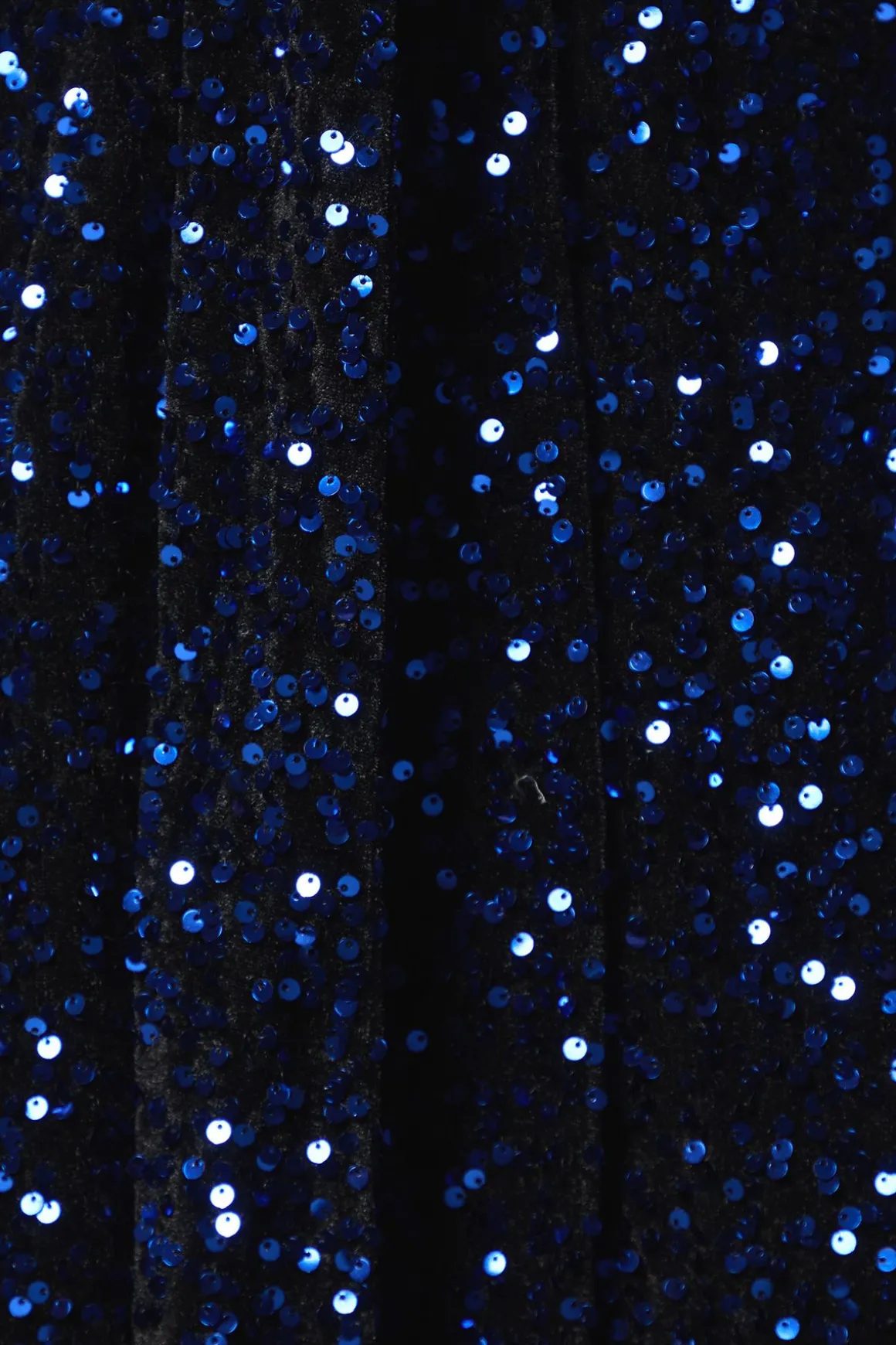Robe Mini Portefeuille en Velours à Sequins Manches Longues
