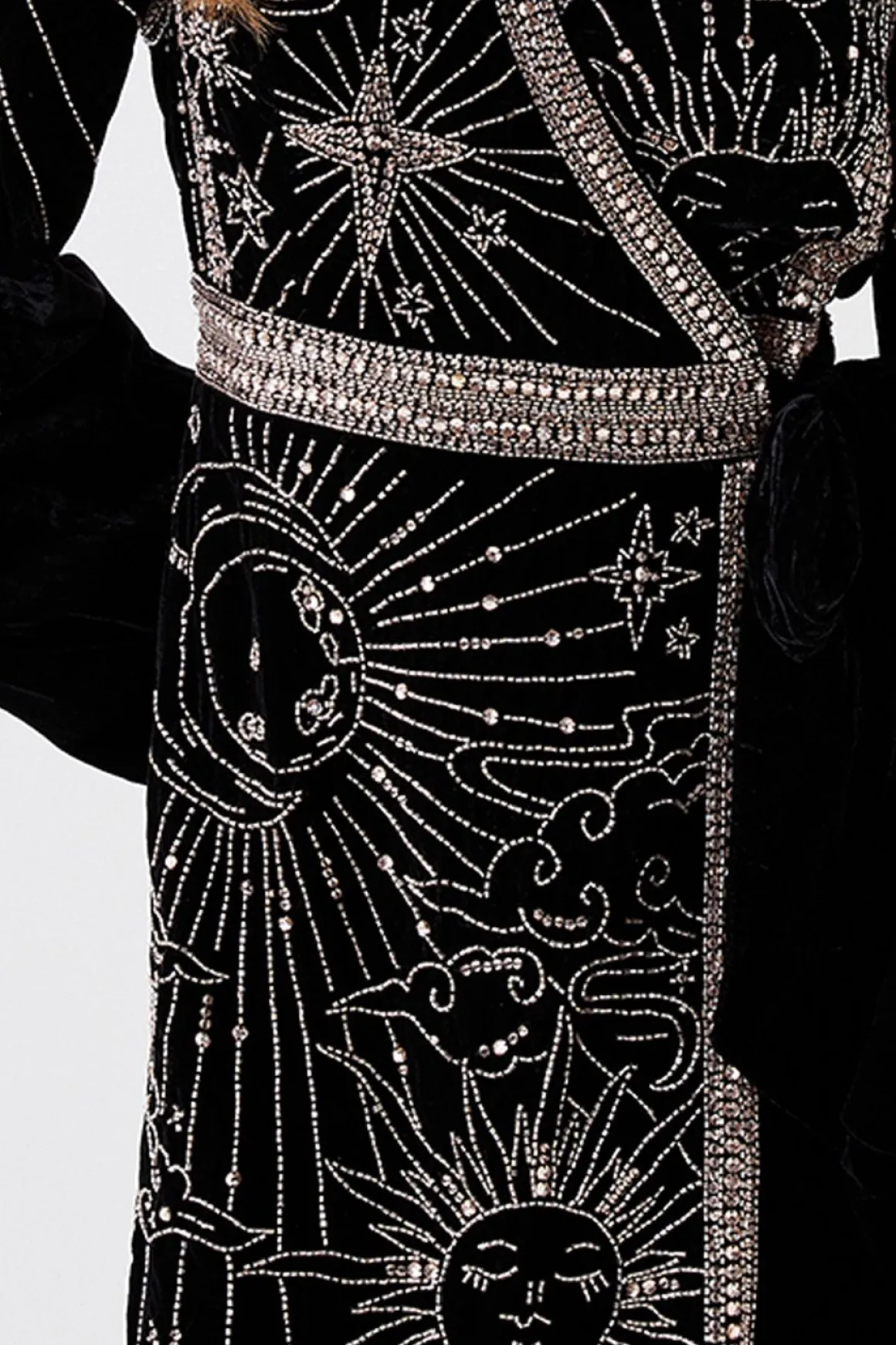 Robe Mini Portefeuille en Velours à Paillettes de Soirée
