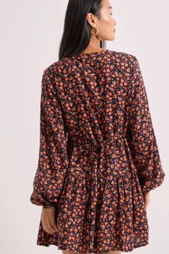 Dorothy Perkins Robe Mini Portefeuille à Imprimé Ditsy avec Détail de Couture Tombante<Femme Toutes Les Robes|Robes À Manches Longues