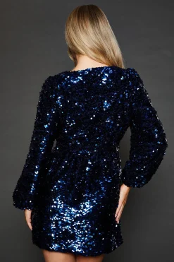 Dorothy Perkins Robe Mini Portefeuille à Paillettes Dp Luxe Petite<Femme Robes À Manches Longues|Robes