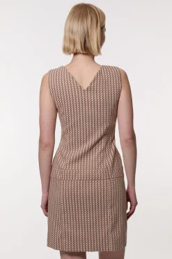 KarenMillen Robe mini sans manches en jacquard ajustée<Femme Tailleurs|Robes À Manches Longues
