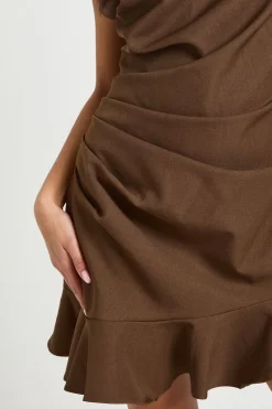 boohoo Robe Mini Sans Manches à Ourlet Volant Froncé<Femme Toutes Les Robes|Robes