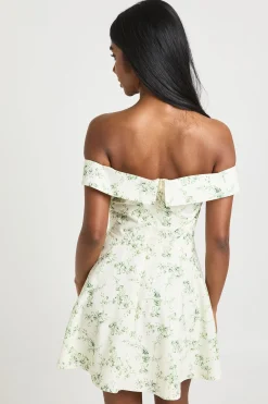 Robe mini skater Bardot à imprimé floral