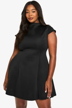 Robe mini skater structurée plus