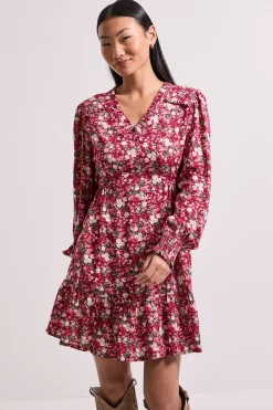 Dorothy Perkins Robe Mini Smock Étagée Imprimée avec Détails de Volants Petite<Femme Toutes Les Robes|Robes À Manches Longues