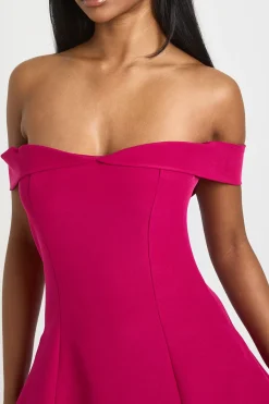 boohoo Robe Mini Structurée Bardot<Femme Robes Patineuses|Robes