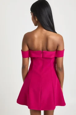 boohoo Robe Mini Structurée Bardot<Femme Robes Patineuses|Robes