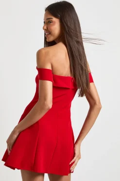 Robe Mini Structurée Bardot Petite
